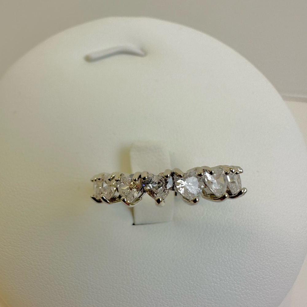 HEART ❤️ SHAPED Diamond Eternity Band - Picture 8 of 9